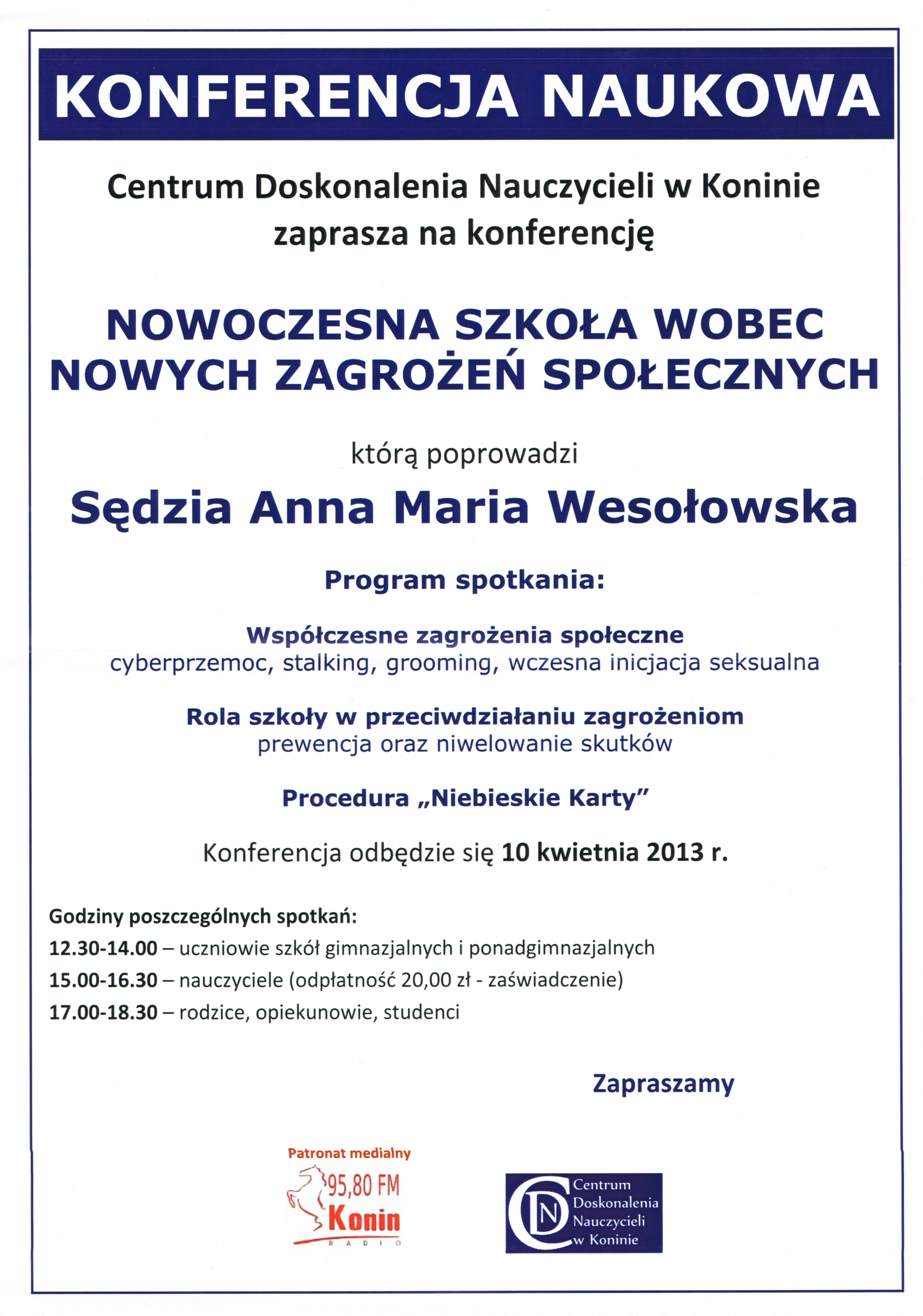 konferencja Anna Maria Wesołowska