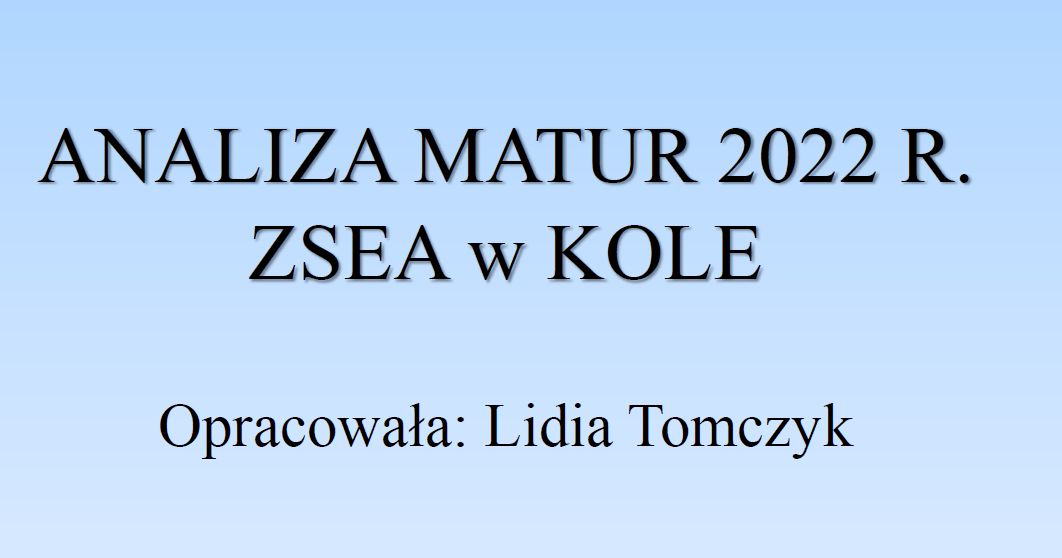 matura 2022