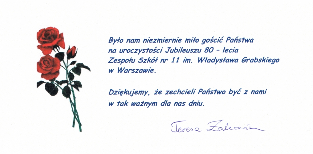 podziekowanie z warszawy