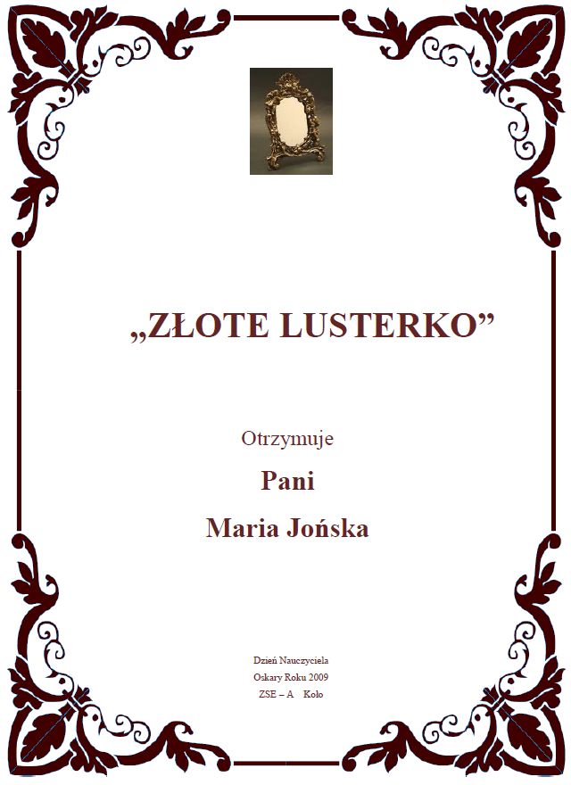 zlote lusterko